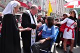 2011 Lourdes Pilgrimage - Archbishop Dolan with Malades (166/267)